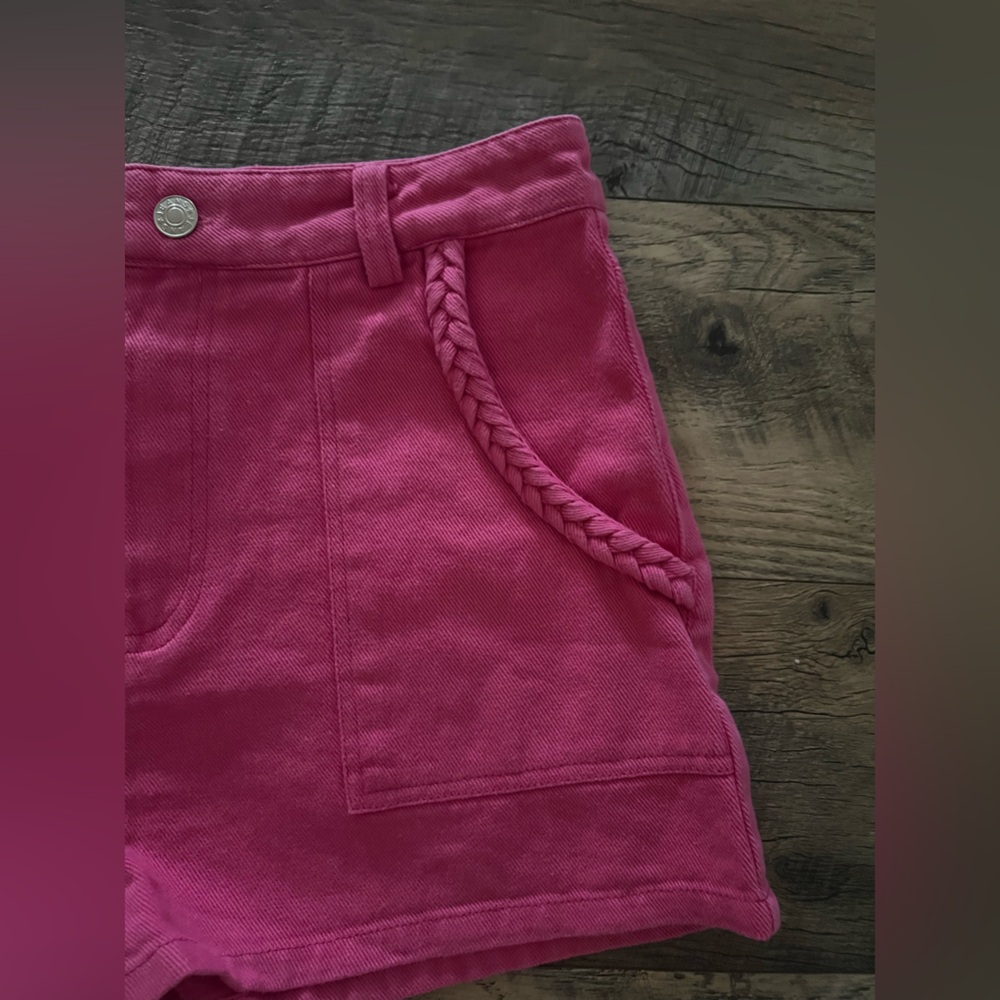 High-Rise Pink Women's Shorts - Picture 9 of 11